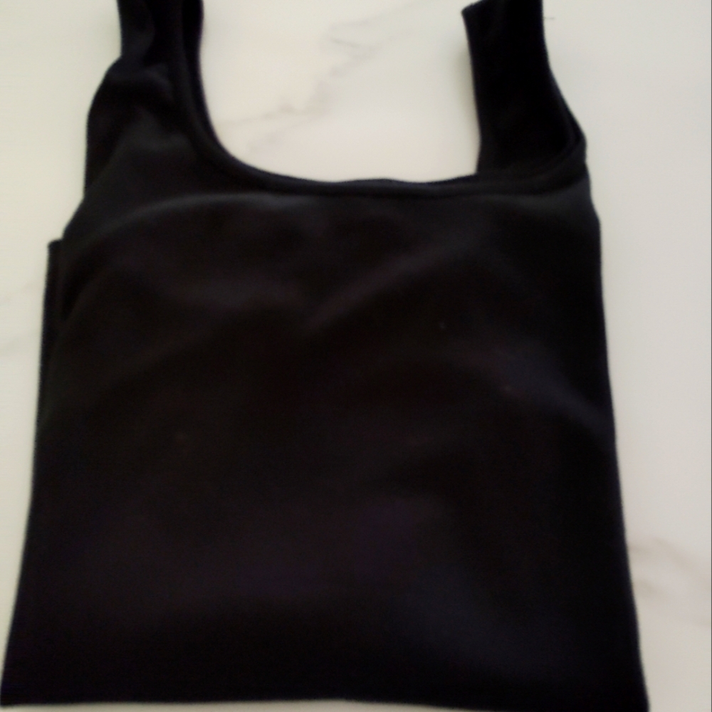 Plus Size Classic Ribbed Black Tank Top